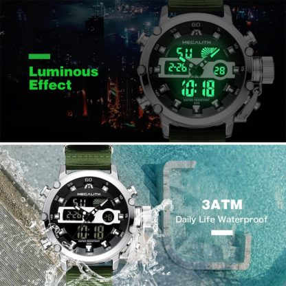 Крупные спортивные водонепроницаемые мужские часы