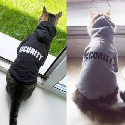 Толстовка для кошки с надписью «Security»
