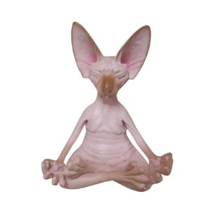 Фигурка кошки сфинкса, медитирующей в позе лотоса